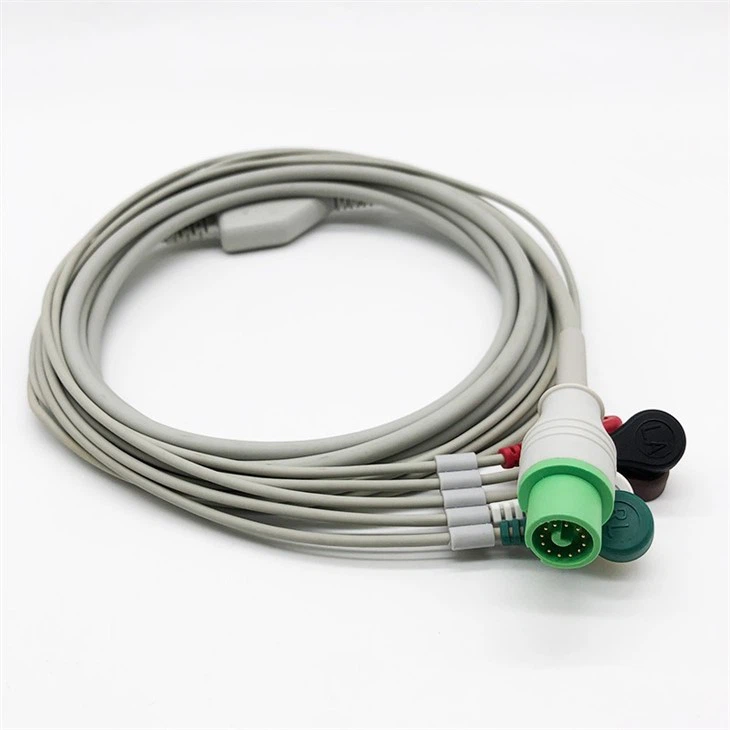 Compatible Fukuda Denshi ECG Cable 5 Leads Wires