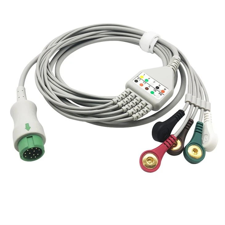 Mindray 12pin 5 Lead ECG Cable Neonate Clip AHA