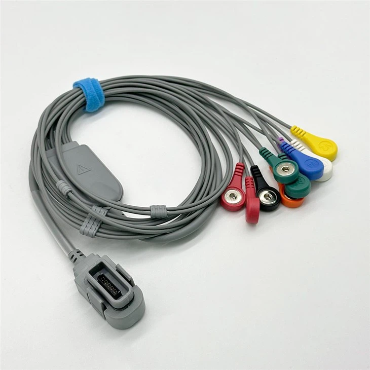 NORAV 10 Lead ECG Holter Cable With Snap Ends
