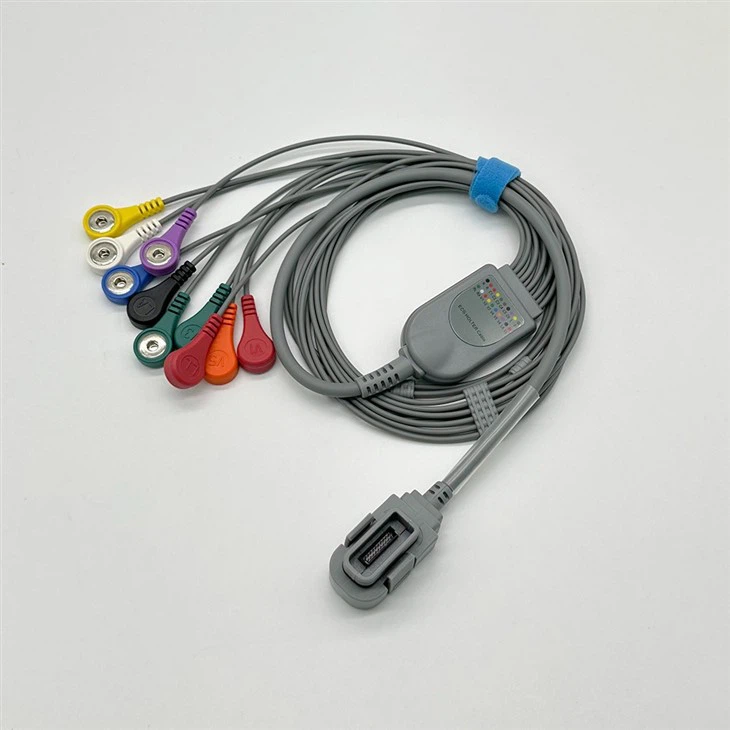 NORAV 10 Lead ECG Holter Cable With Snap Ends