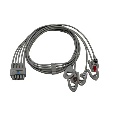 Upprunalegt GE EKG leiðsluvírasett 5-lead grip AHA 2106389-001