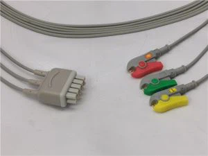 Marquette Short ECG Lead Wire 3 Leads Clips