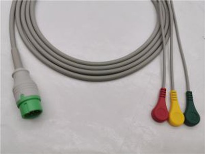 Mindray samhæfður hjartalínuriti gjafabúnaður snúru 3 leiðir skyndimynd